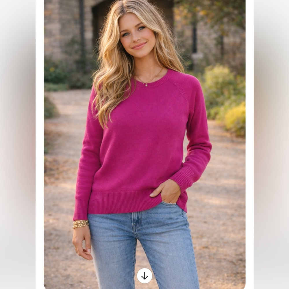 French Connection Fuscia Babysoft Punk sweater Sz M Price Firm!